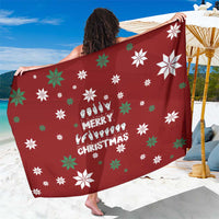 Sign Language Merry Christmas Sarong Xmas Holiday Patterns - Wonder Print Shop