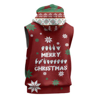 Sign Language Merry Christmas Sleeveless Zip Hoodie Xmas Holiday Patterns - Wonder Print Shop