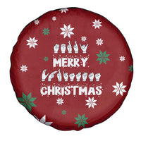 Sign Language Merry Christmas Spare Tire Cover Xmas Holiday Patterns - Wonder Print Shop