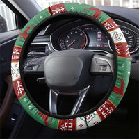 Sign Language Merry Christmas Steering Wheel Cover Xmas Holiday Patterns - Wonder Print Shop