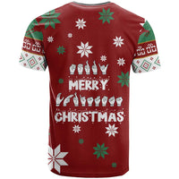 Sign Language Merry Christmas T Shirt Xmas Holiday Patterns - Wonder Print Shop