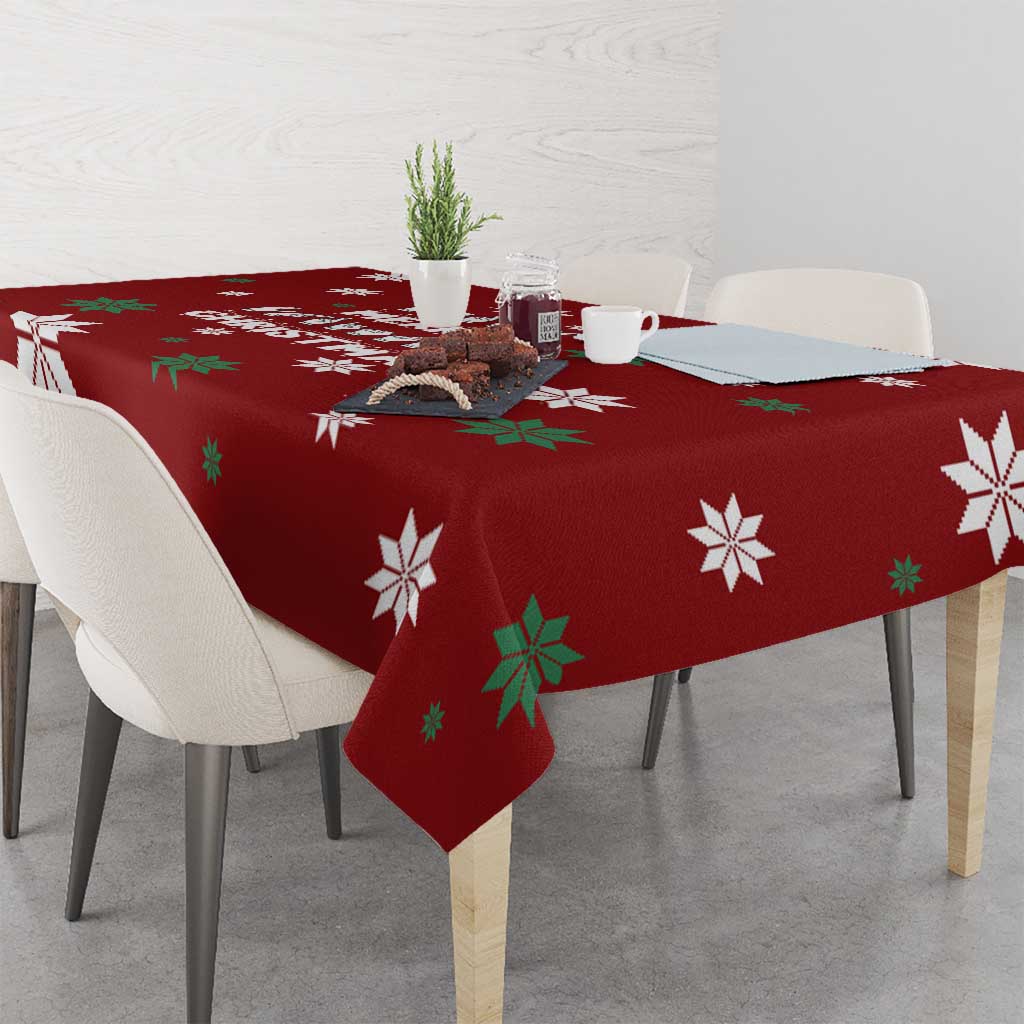 Sign Language Merry Christmas Tablecloth Xmas Holiday Patterns - Wonder Print Shop
