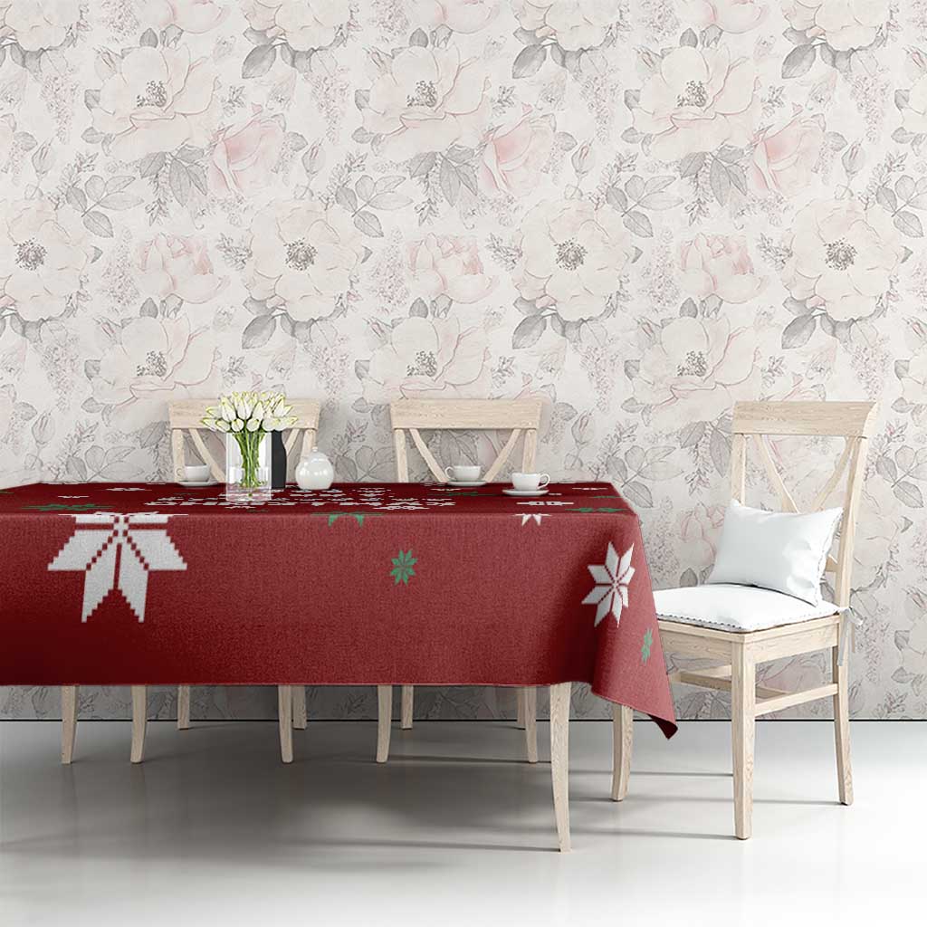 Sign Language Merry Christmas Tablecloth Xmas Holiday Patterns - Wonder Print Shop