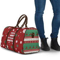 Sign Language Merry Christmas Travel Bag Xmas Holiday Patterns - Wonder Print Shop