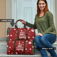 Sign Language Merry Christmas Travel Bag Xmas Holiday Patterns - Wonder Print Shop