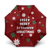 Sign Language Merry Christmas Umbrella Xmas Holiday Patterns - Wonder Print Shop