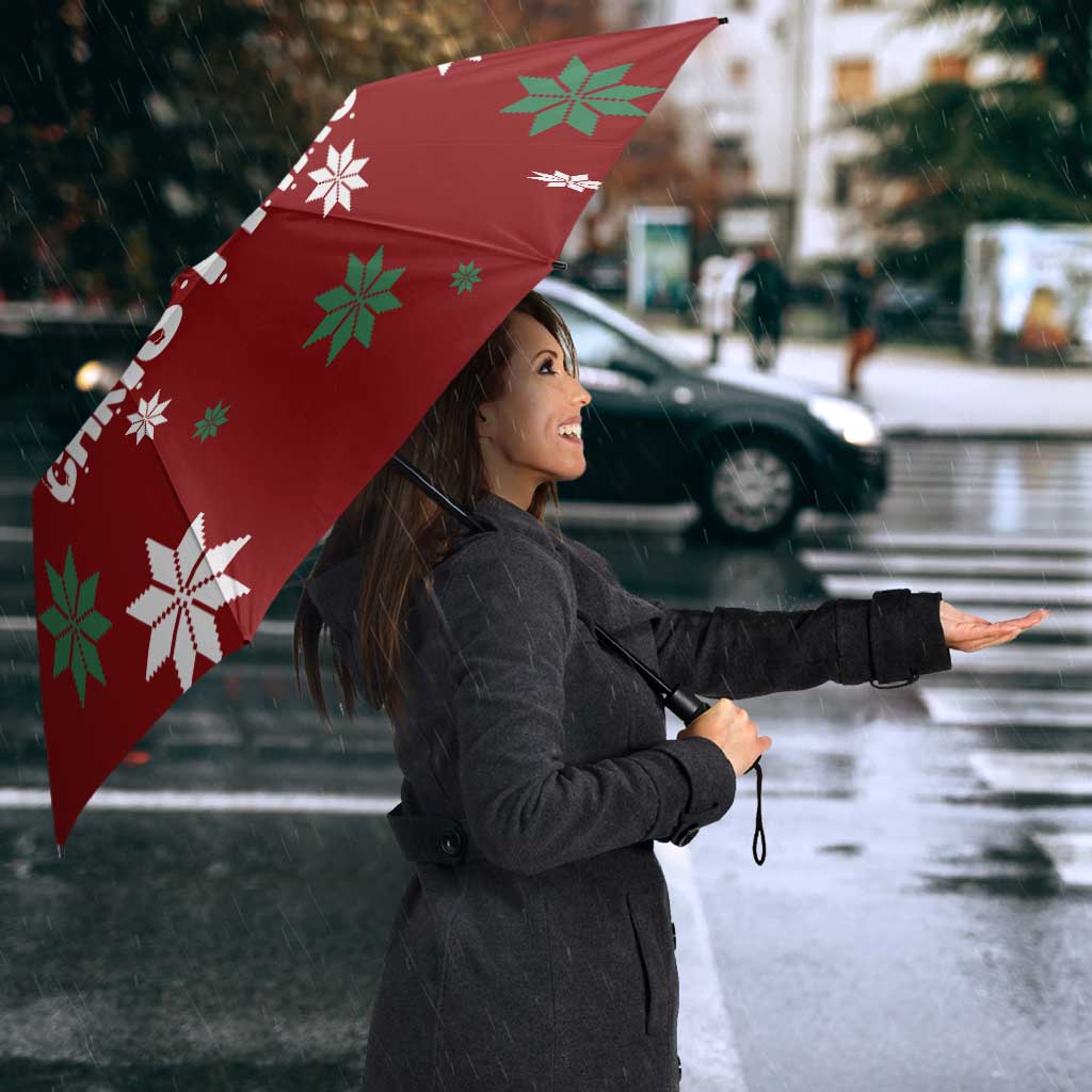 Sign Language Merry Christmas Umbrella Xmas Holiday Patterns - Wonder Print Shop
