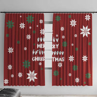 Sign Language Merry Christmas Window Curtain Xmas Holiday Patterns - Wonder Print Shop