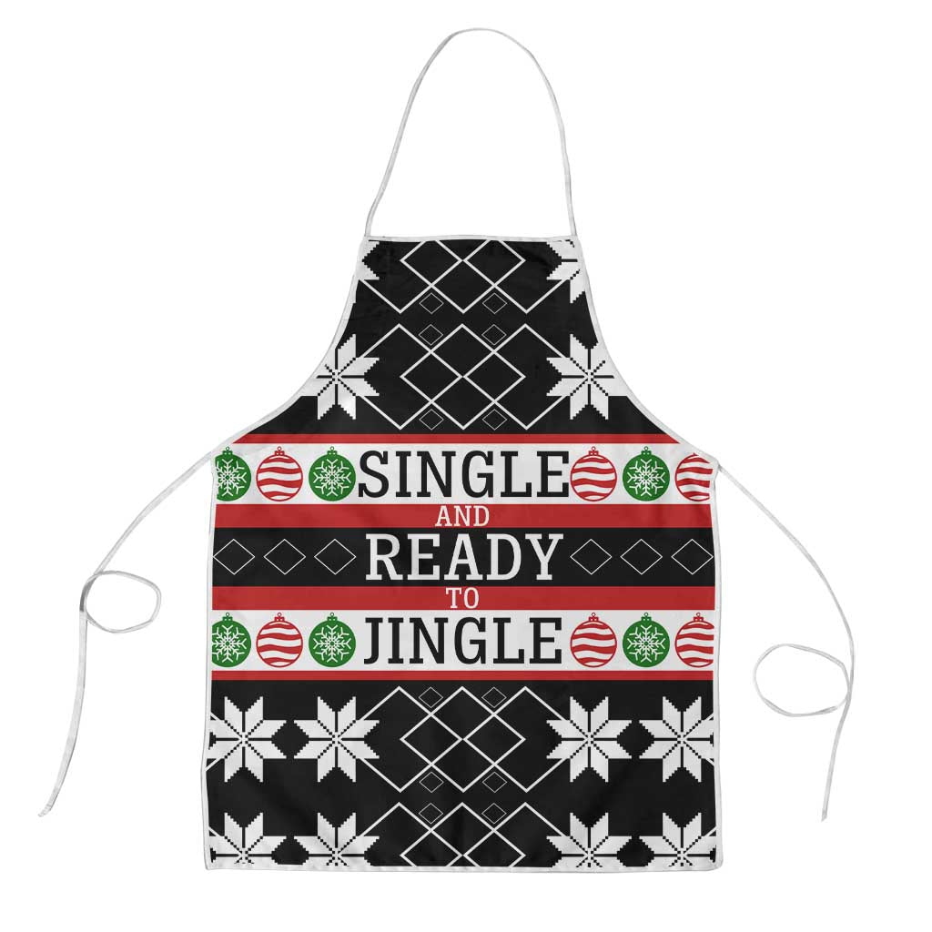Single Ready To Jingle Christmas Apron Xmas Holiday Patterns - Wonder Print Shop