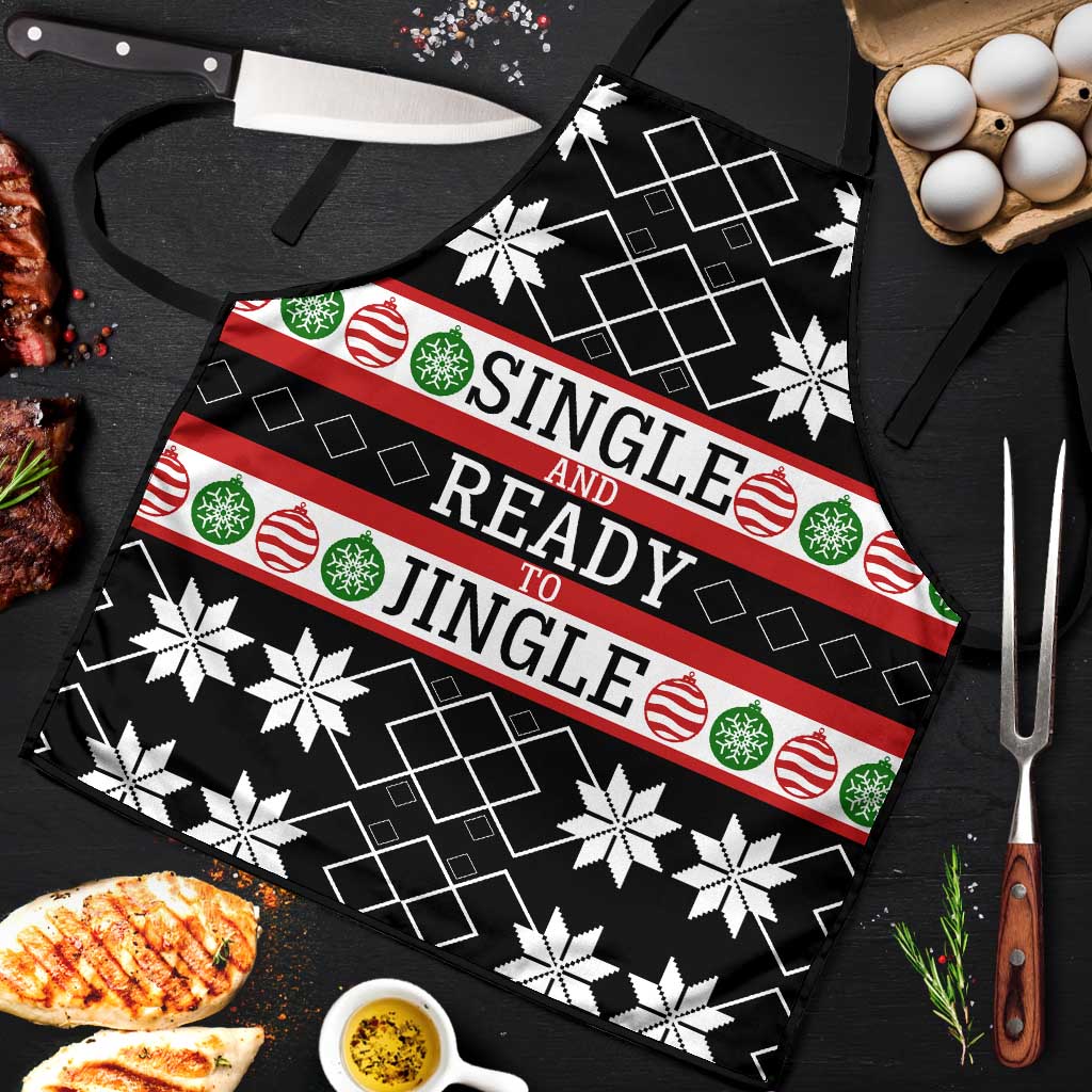Single Ready To Jingle Christmas Apron Xmas Holiday Patterns - Wonder Print Shop