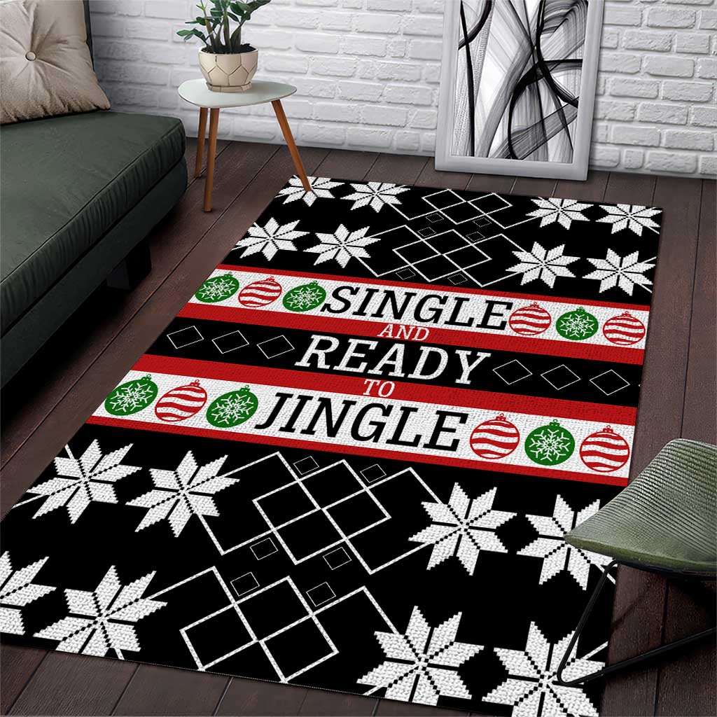 Single Ready To Jingle Christmas Area Rug Xmas Holiday Patterns - Wonder Print Shop