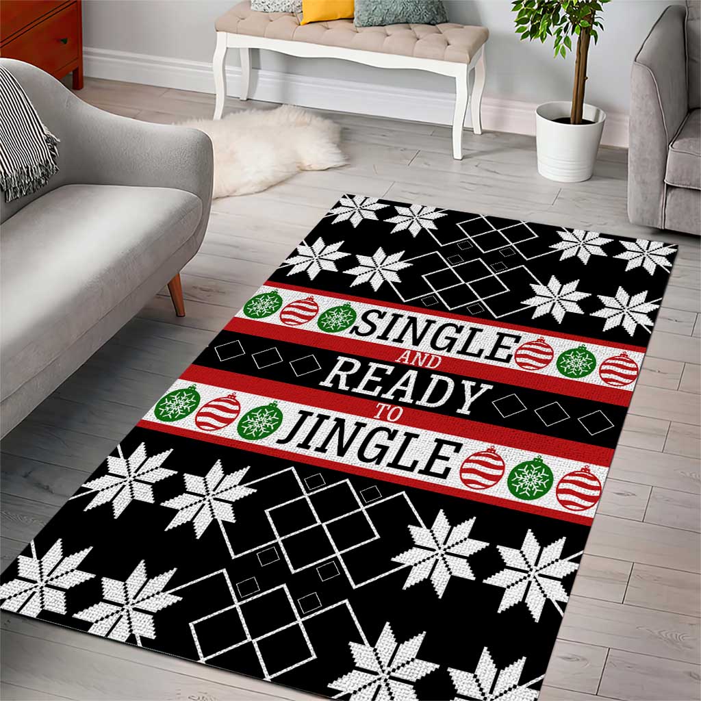 Single Ready To Jingle Christmas Area Rug Xmas Holiday Patterns - Wonder Print Shop