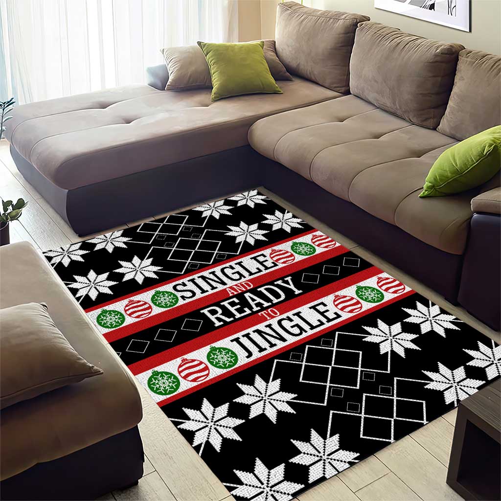 Single Ready To Jingle Christmas Area Rug Xmas Holiday Patterns - Wonder Print Shop