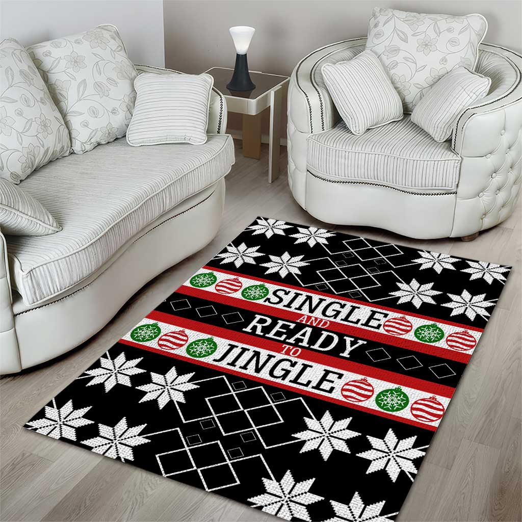Single Ready To Jingle Christmas Area Rug Xmas Holiday Patterns - Wonder Print Shop