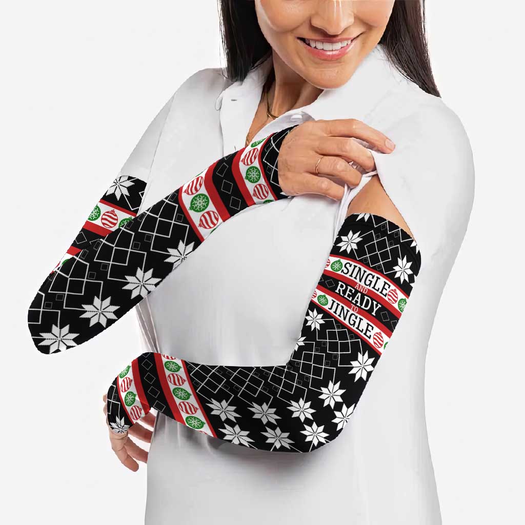 Single Ready To Jingle Christmas Arm Sleeves Xmas Holiday Patterns - Wonder Print Shop