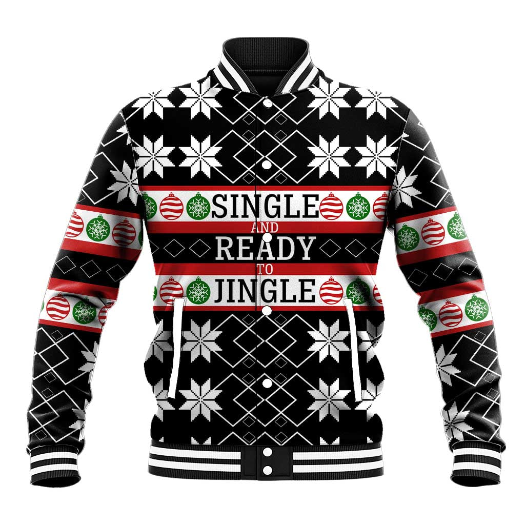 Single Ready To Jingle Christmas Baseball Jacket Xmas Holiday Patterns - Wonder Print Shop