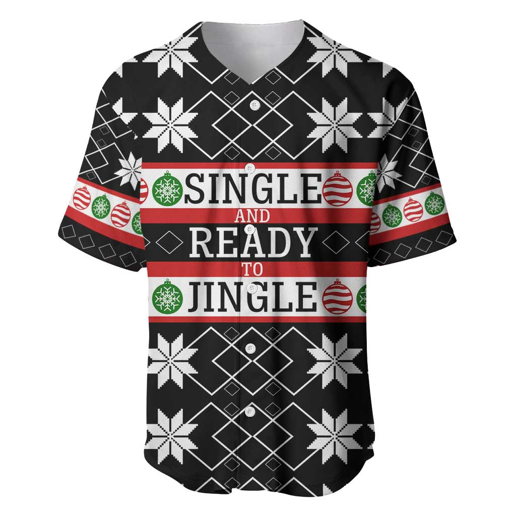 Single Ready To Jingle Christmas Baseball Jersey Xmas Holiday Patterns - Wonder Print Shop