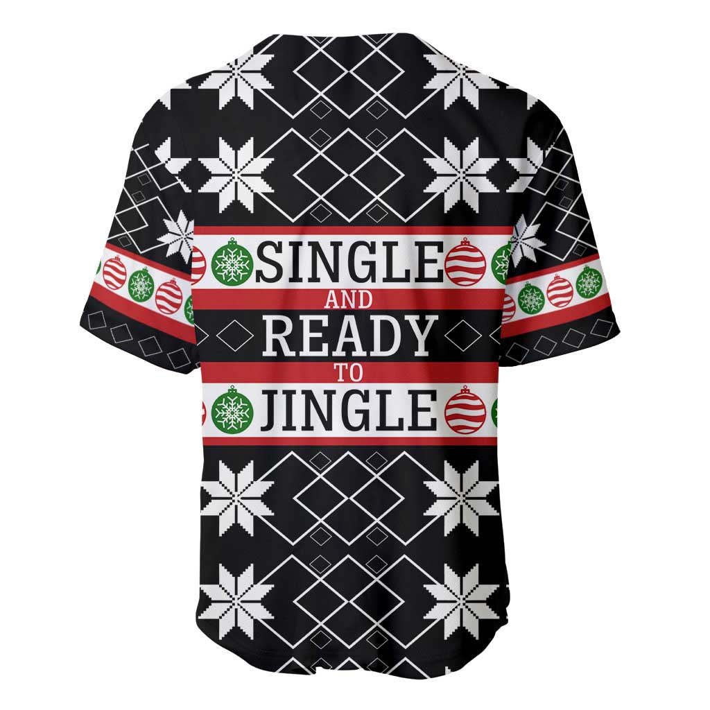 Single Ready To Jingle Christmas Baseball Jersey Xmas Holiday Patterns - Wonder Print Shop