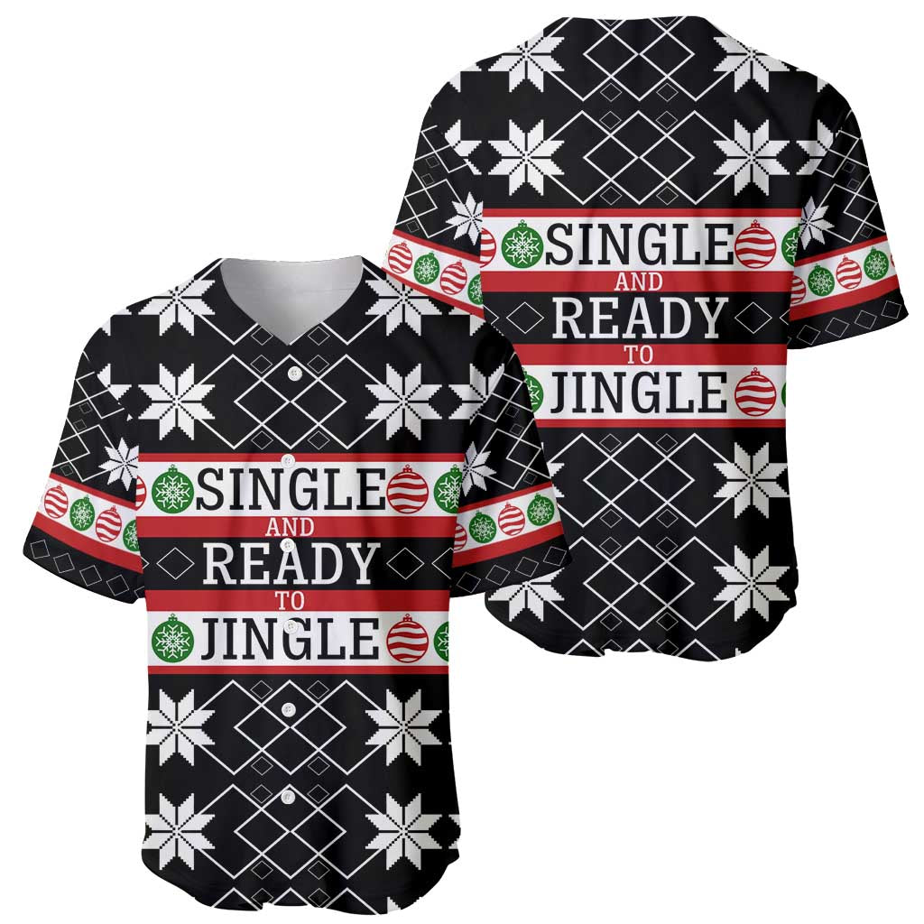 Single Ready To Jingle Christmas Baseball Jersey Xmas Holiday Patterns - Wonder Print Shop