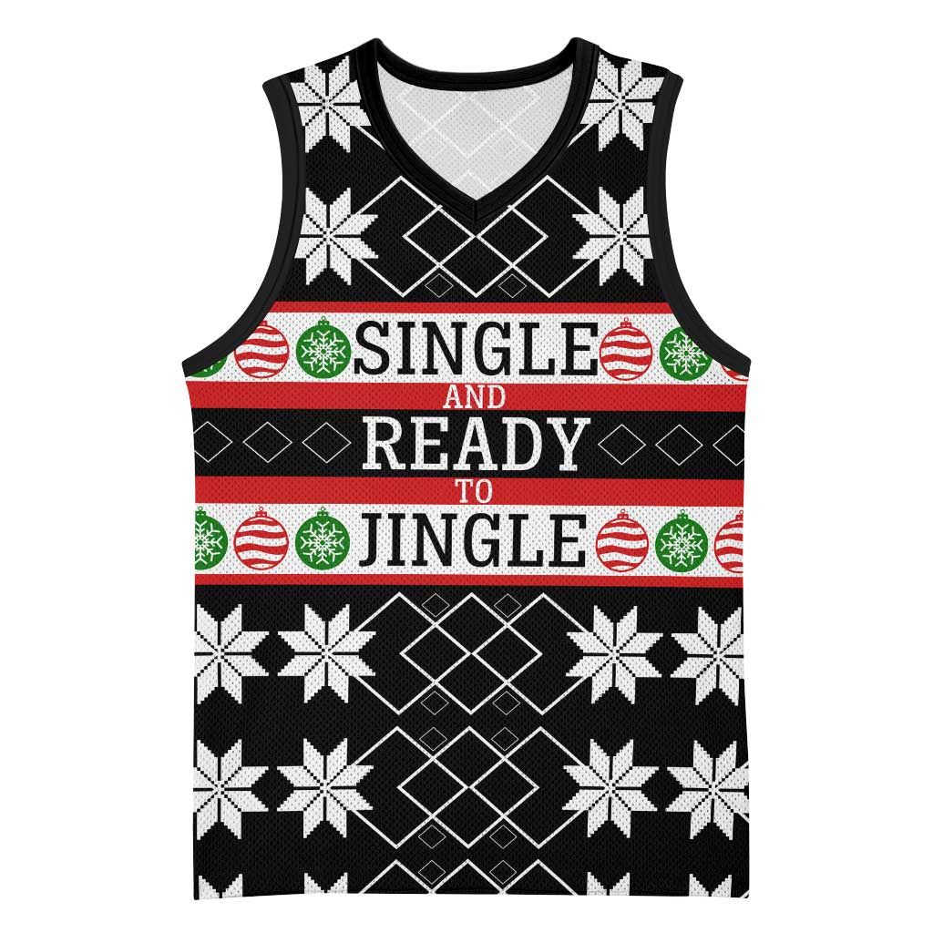 Single Ready To Jingle Christmas Basketball Jersey Xmas Holiday Patterns - Wonder Print Shop