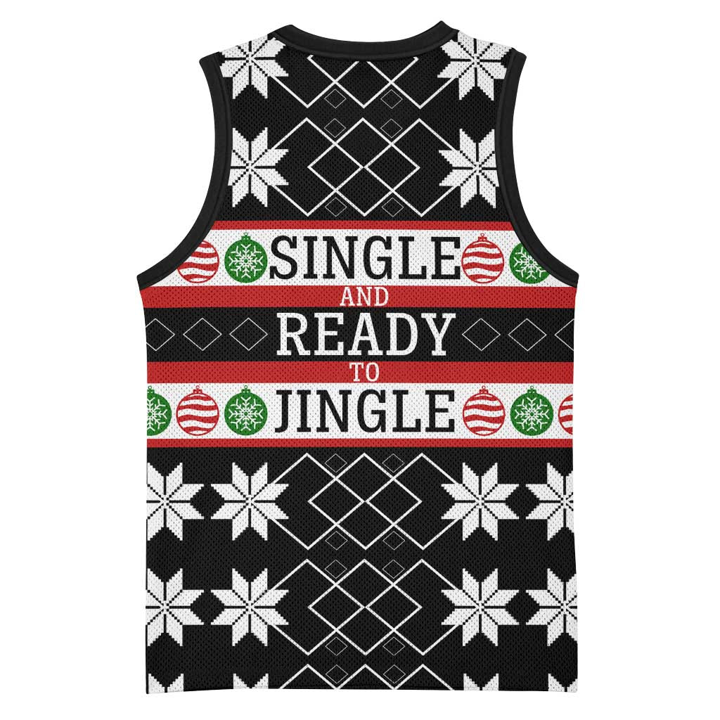 Single Ready To Jingle Christmas Basketball Jersey Xmas Holiday Patterns - Wonder Print Shop