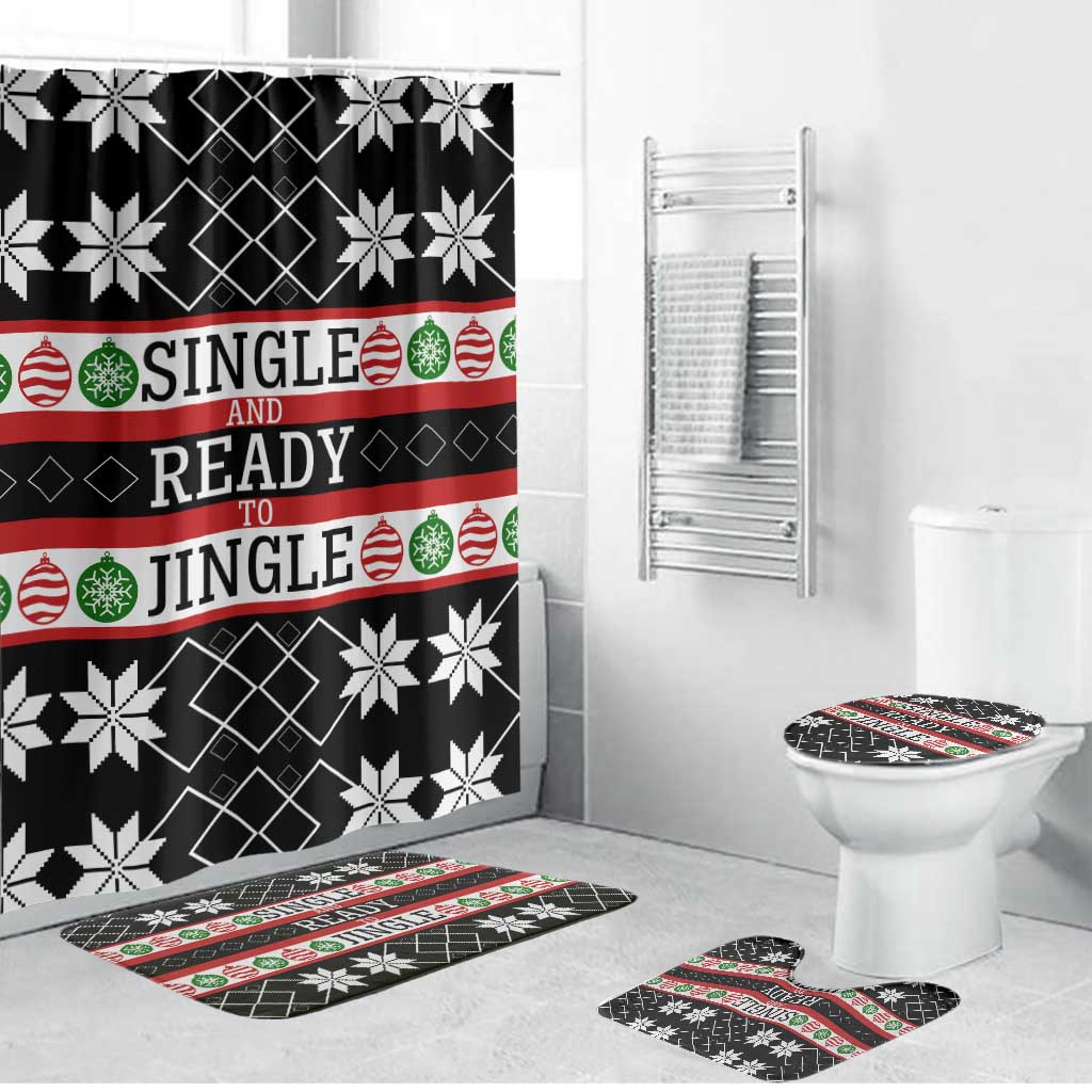 Single Ready To Jingle Christmas Bathroom Set Xmas Holiday Patterns - Wonder Print Shop