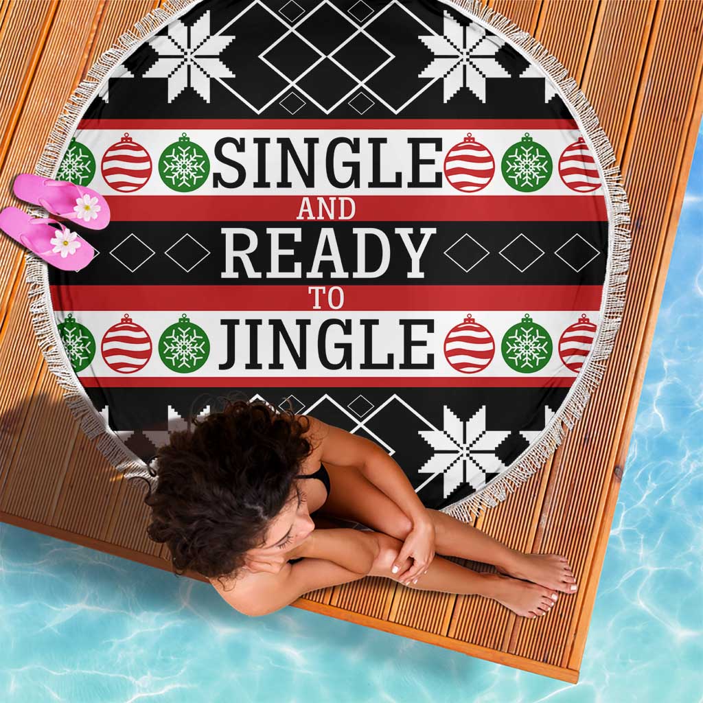 Single Ready To Jingle Christmas Beach Blanket Xmas Holiday Patterns - Wonder Print Shop