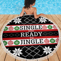 Single Ready To Jingle Christmas Beach Blanket Xmas Holiday Patterns - Wonder Print Shop