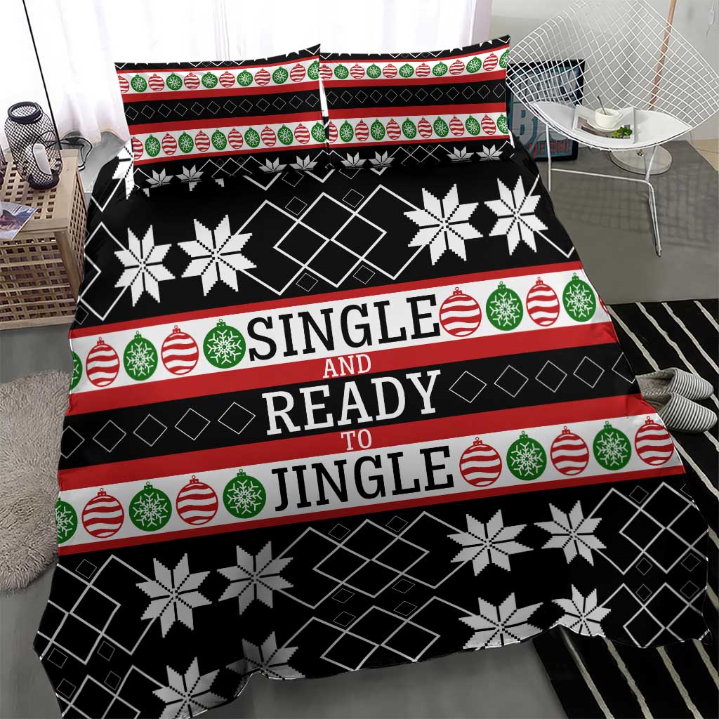 Single Ready To Jingle Christmas Bedding Set Xmas Holiday Patterns - Wonder Print Shop
