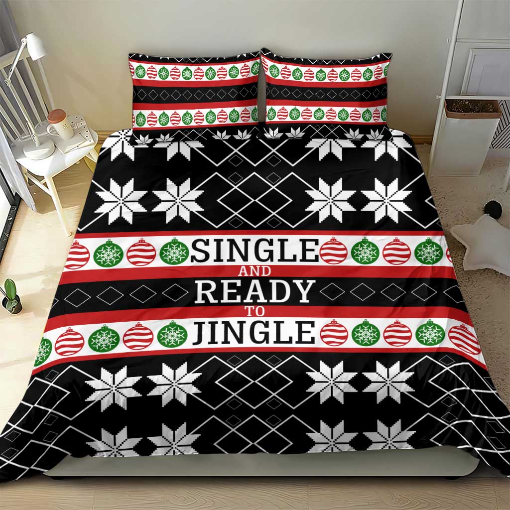 Single Ready To Jingle Christmas Bedding Set Xmas Holiday Patterns - Wonder Print Shop