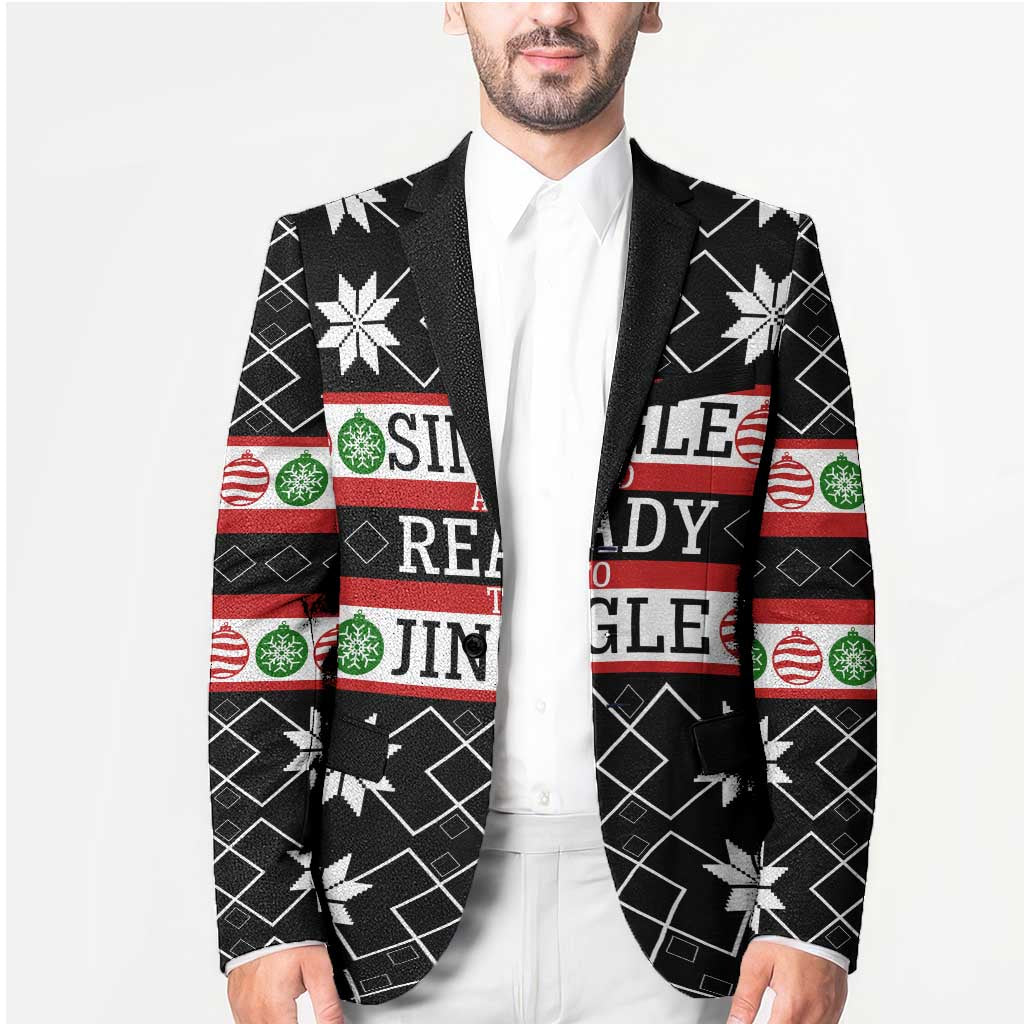 Single Ready To Jingle Christmas Blazer Xmas Holiday Patterns - Wonder Print Shop