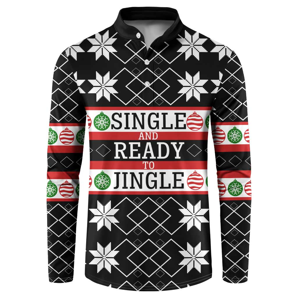 Single Ready To Jingle Christmas Button Sweatshirt Xmas Holiday Patterns - Wonder Print Shop
