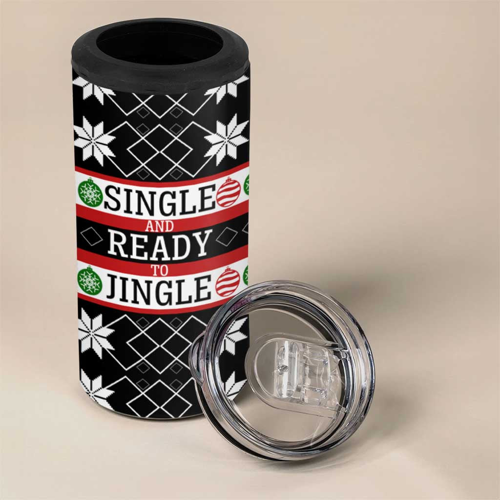 Single Ready To Jingle Christmas 4 in 1 Can Cooler Tumbler Xmas Holiday Patterns - Wonder Print Shop