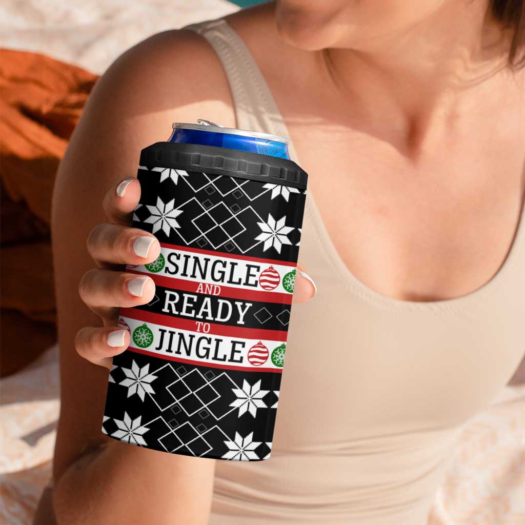 Single Ready To Jingle Christmas 4 in 1 Can Cooler Tumbler Xmas Holiday Patterns - Wonder Print Shop