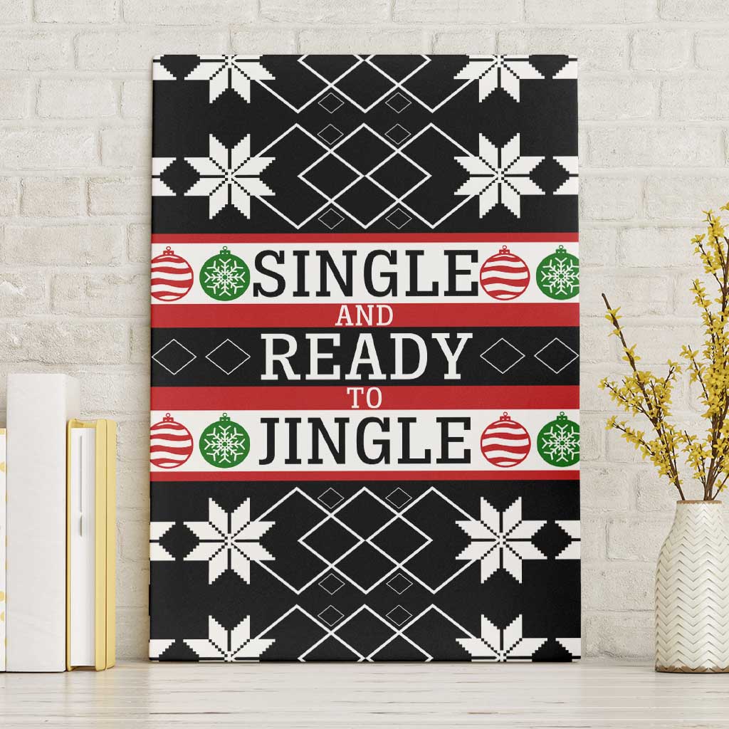 Single Ready To Jingle Christmas Canvas Wall Art Xmas Holiday Patterns - Wonder Print Shop