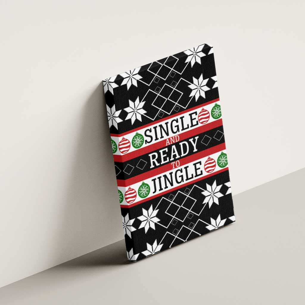Single Ready To Jingle Christmas Canvas Wall Art Xmas Holiday Patterns - Wonder Print Shop