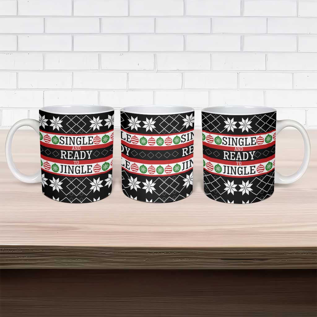 Single Ready To Jingle Christmas Ceramic Mug Xmas Holiday Patterns - Wonder Print Shop