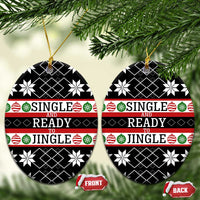 Single Ready To Jingle Christmas Ceramic Ornament Xmas Holiday Patterns - Wonder Print Shop