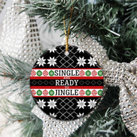 Single Ready To Jingle Christmas Ceramic Ornament Xmas Holiday Patterns - Wonder Print Shop