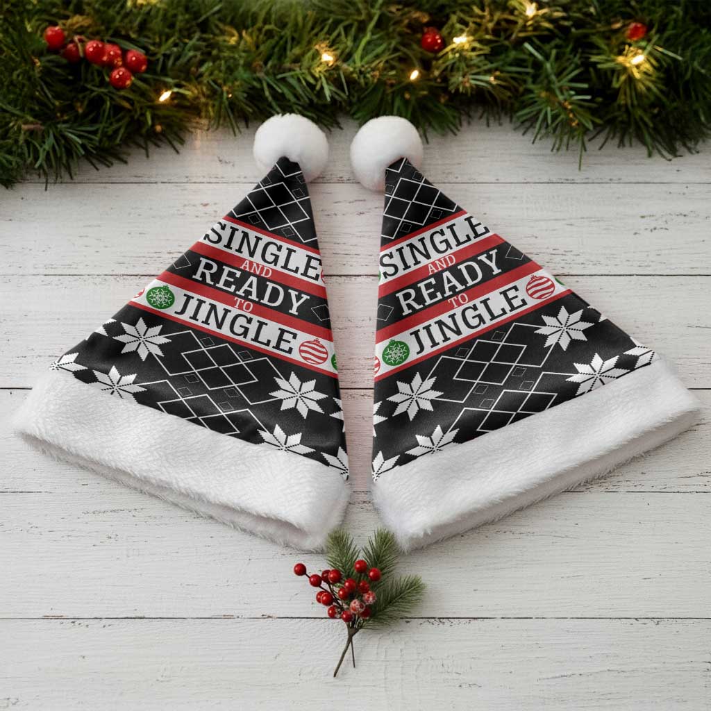 Single Ready To Jingle Christmas Santa Hat Xmas Holiday Patterns - Wonder Print Shop