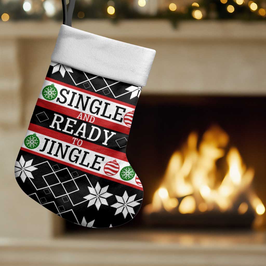 Single Ready To Jingle Christmas Stocking Xmas Holiday Patterns - Wonder Print Shop