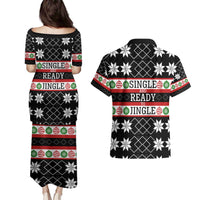 Single Ready To Jingle Christmas Couples Matching Puletasi and Hawaiian Shirt Xmas Holiday Patterns - Wonder Print Shop