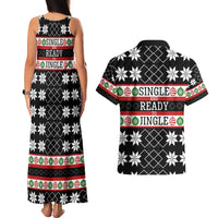 Single Ready To Jingle Christmas Couples Matching Tank Maxi Dress and Hawaiian Shirt Xmas Holiday Patterns - Wonder Print Shop