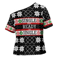 Single Ready To Jingle Christmas Cross Shoulder Shirt Xmas Holiday Patterns - Wonder Print Shop