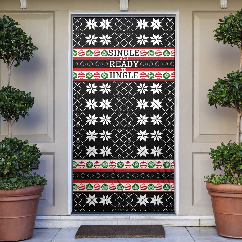 Single Ready To Jingle Christmas Door Cover Xmas Holiday Patterns - Wonder Print Shop