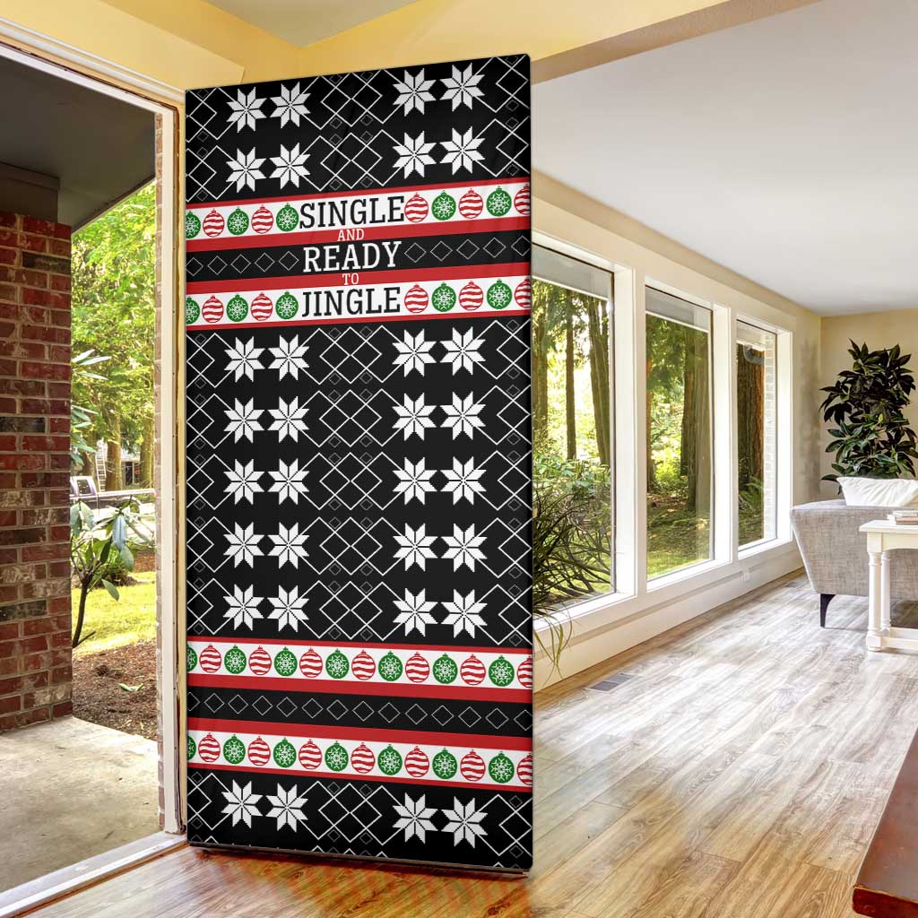 Single Ready To Jingle Christmas Door Cover Xmas Holiday Patterns - Wonder Print Shop