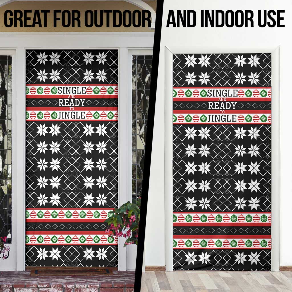 Single Ready To Jingle Christmas Door Cover Xmas Holiday Patterns - Wonder Print Shop