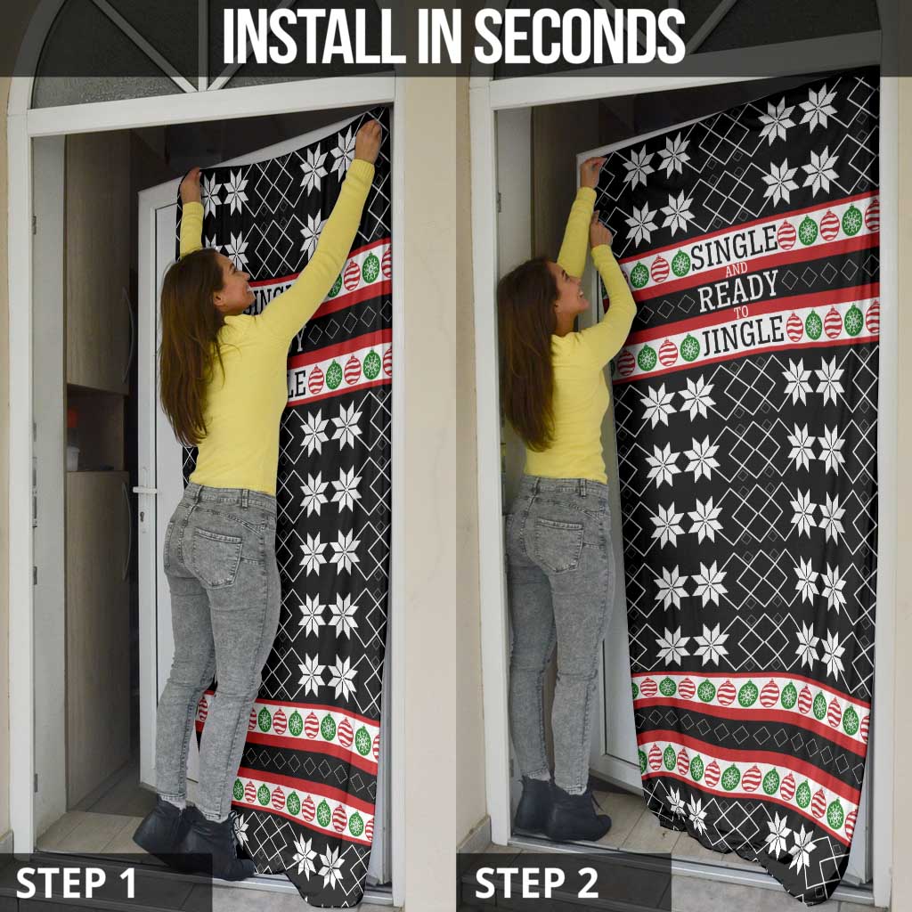 Single Ready To Jingle Christmas Door Cover Xmas Holiday Patterns - Wonder Print Shop