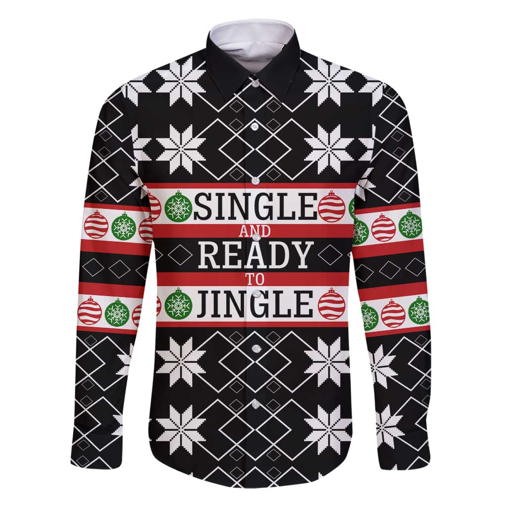 Single Ready To Jingle Christmas Family Matching Long Sleeve Bodycon Dress and Hawaiian Shirt Xmas Holiday Patterns - Wonder Print Shop