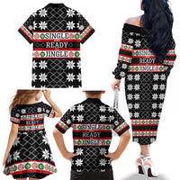 Single Ready To Jingle Christmas Family Matching Off The Shoulder Long Sleeve Dress and Hawaiian Shirt Xmas Holiday Patterns - Wonder Print Shop